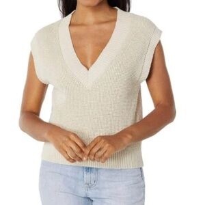 Madewell WaffleV-Neck Sweater Vest Sz: S